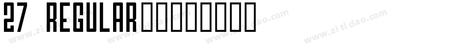 27 regular字体字体转换